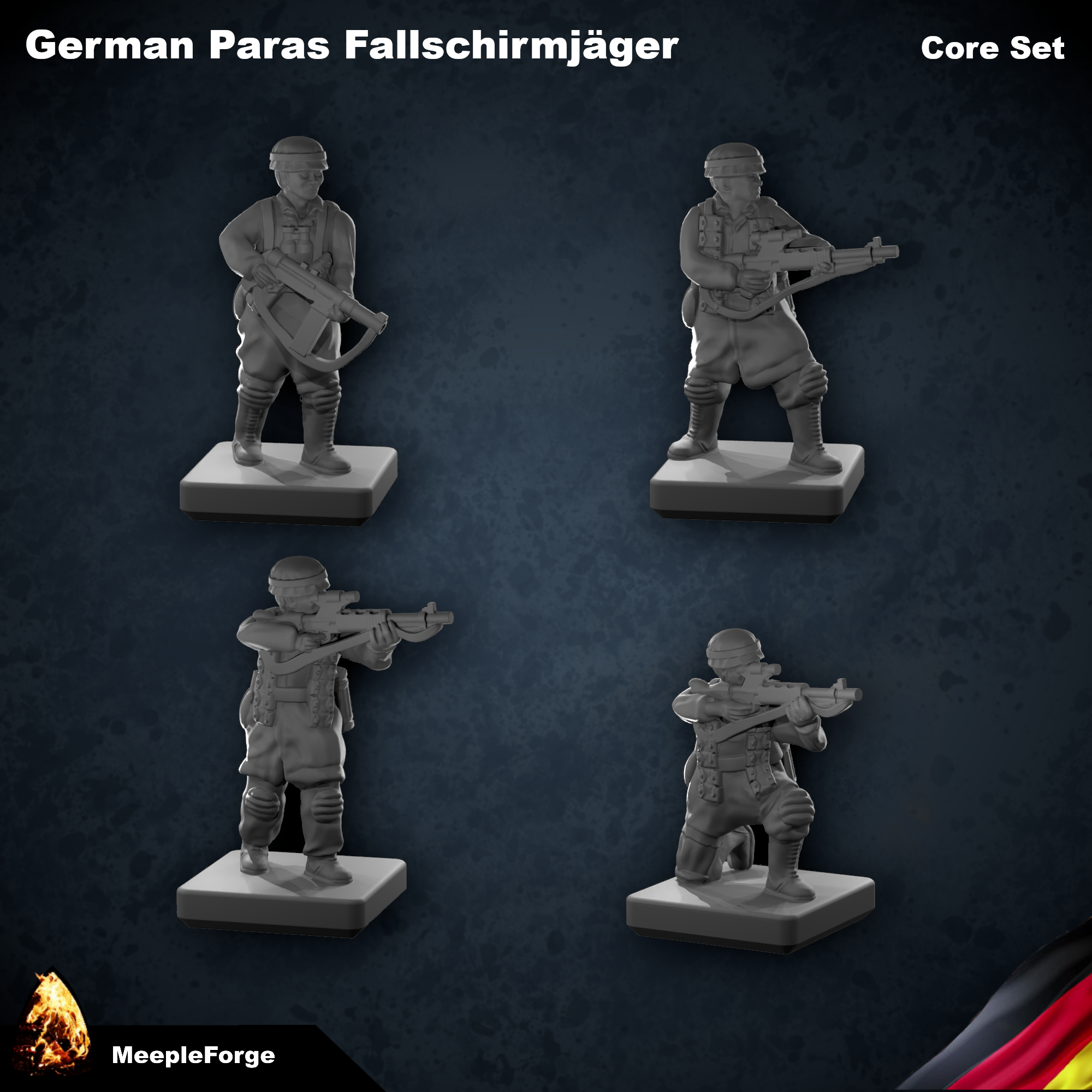WW2 German Paras Fallschirmjäger Core 15mm Scale